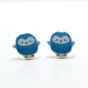 Image of Blue Budgie Earrings