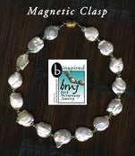 Image of Magnetic - 18 1/2" XL coin pearl with magnetic clasp necklace - b inspired by Barb McSweeney