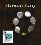 Image of Magnetic - XL Coin pearl with magnetic clasp bracelet - b inspired by Barb McSweeney