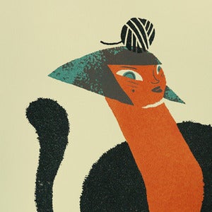 Image of Chica con gato