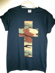 Image of Camo Cross Black Tshirt