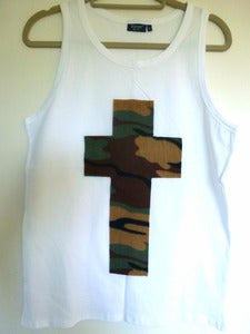 Image of Camo Cross White Vest
