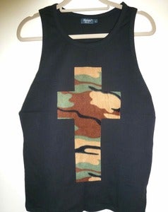Image of Camo Cross Black Vest