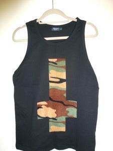 Image of Inverted Camo Cross Black Vest