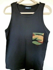 Image of Camo Pocket Effect Black Vest