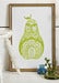 Image of Small poster Folkloric pear green
