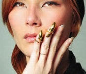 Image of Fashion gold nail ring