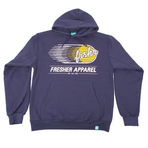 Image of Collection 2 Logo Hoodie (Navy/Yellow)