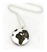 Image of Sterling Silver GLOBE Pendant Necklace