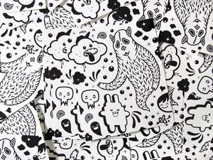 Image of Black & White Stickers.