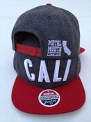 Image of Cali Team Hat - Grey w/ red & wht