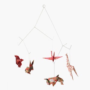 Image of Zoo mobile - Chyogami rouge - V1
