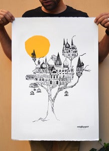 Image of Handprinted screenprint Another birdsnest