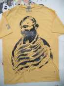 Image of CUSTOM-GHANDI YELLOW GREY/BLACK TSHIRT