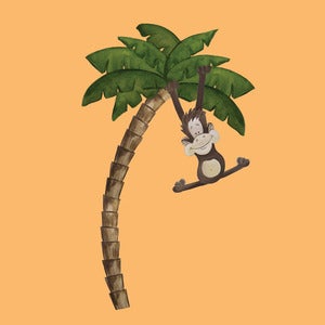 Image of Monkey in Palm tree