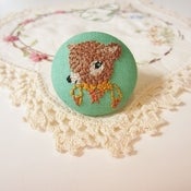 Image of 'Miss Fawn' Embroidered Brooch