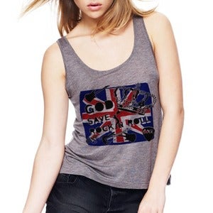 Image of Debardeur femme God save Rock UK Union Jack