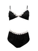 Image of Bette black velvet set 
