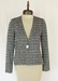 Image of black and white tweed toledo jacket  