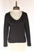 Image of black v neck knit top