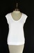Image of cream v-neck cap tee