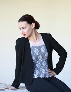 Image of white lace sicilian tank