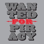 Image of Wanted for piracy tshirt