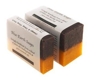 Image of Blue Earth Orange & Ylang Ylang Swirl Soap