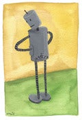 Image of Robot with a Tramp Stamp Painting