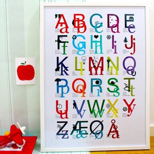 Image of Alfabet, multicolor, plakat