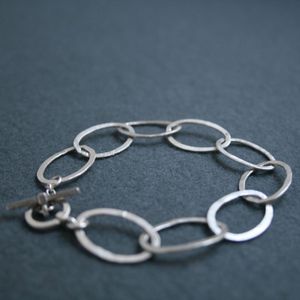 Image of hammered loop bracelet