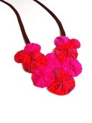 Image of Fuchsia Rosette Necklace
