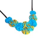 Image of Turquoise Gold Rosette Necklace