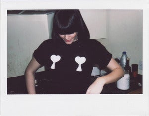 Image of SMUT tassel heart black t-shirt