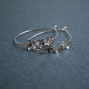 Image of flower hoop earrings