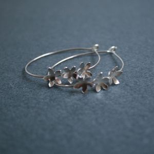 Image of flower hoop earrings
