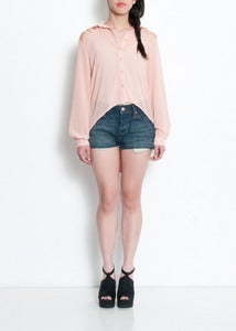Image of X's Button-up Blouse - Blush