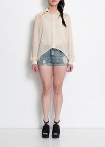 Image of X's Button-up Blouse - Cream