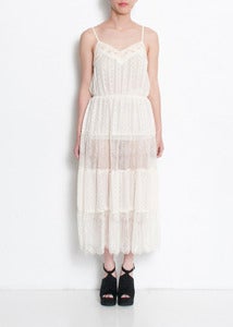 Image of Esme Beaded Tiered Lace Dress