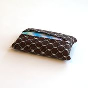 Image of travel tissue case - brown lattice