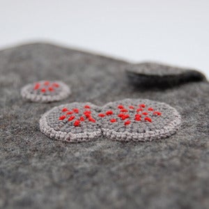 Image of Mouldy felt moleskine journal cover