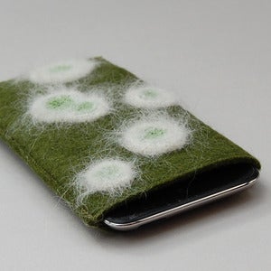 ipod touch sleeve in felt with mould decoration Image of ipod touch sleeve in felt with mould decoration