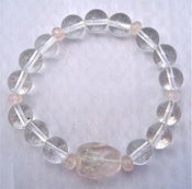 Image of Rose Quartz and Clear Quartz Bracelet