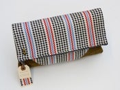 Image of -- S O L D -- a foldover clutch in vintage zigzag print