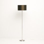 Image of Olive silk slimline shade on floor standing base 