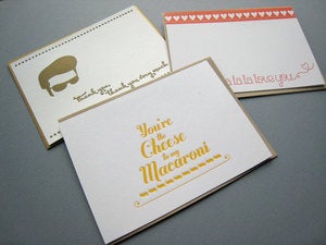 Image of set of 3 letterpress cards