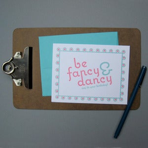 Image of fancy birthday letterpress card