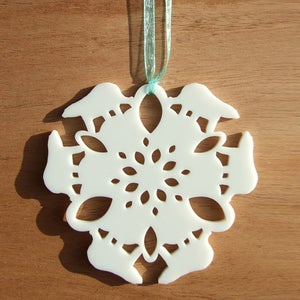 Image of Polar Bear Snowflake Ornament