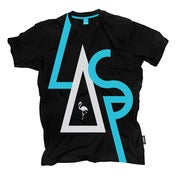 Image of LAST "T" - Black (White & Electric Blue Art)