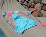 Image of Alva Snapback Bikini Bottom Blue